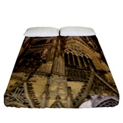 Cologne-church-evening-showplace Fitted Sheet (california King Size) by Amaryn4rt