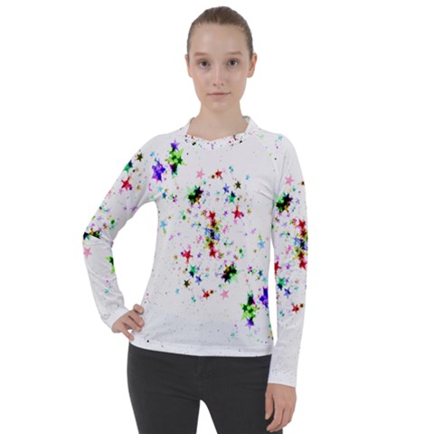 Star-structure-many-repetition- Women s Pique Long Sleeve T-shirt by Amaryn4rt