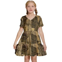 Cologne-church-evening-showplace Kids  Short Sleeve Tiered Mini Dress by Amaryn4rt