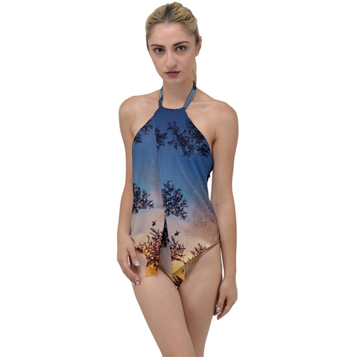 Hardest-frost-winter-cold-frozen Go with the Flow One Piece Swimsuit