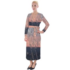 Hardest-frost-winter-cold-frozen Velvet Maxi Wrap Dress by Amaryn4rt