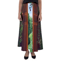 Beautiful World Entry Door Fantasy Flared Maxi Skirt by Amaryn4rt