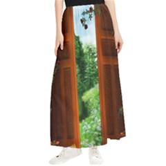 Beautiful World Entry Door Fantasy Maxi Chiffon Skirt by Amaryn4rt