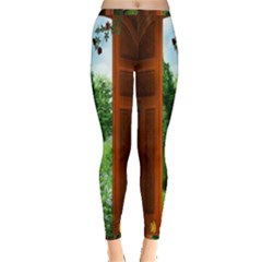 Beautiful World Entry Door Fantasy Inside Out Leggings by Amaryn4rt