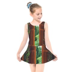 Beautiful World Entry Door Fantasy Kids  Skater Dress Swimsuit by Amaryn4rt