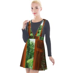 Beautiful World Entry Door Fantasy Plunge Pinafore Velour Dress by Amaryn4rt