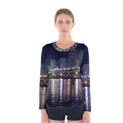 Cleveland Building City By Night Women s Long Sleeve T-shirt