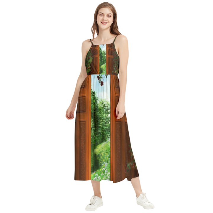 Beautiful World Entry Door Fantasy Boho Sleeveless Summer Dress