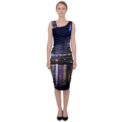 Cleveland Building City By Night Sleeveless Pencil Dress by Amaryn4rt