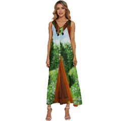 Beautiful World Entry Door Fantasy V-neck Sleeveless Loose Fit Overalls by Amaryn4rt