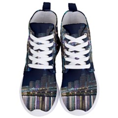 Cleveland Building City By Night Women s Lightweight High Top Sneakers by Amaryn4rt