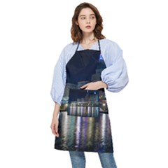 Cleveland Building City By Night Pocket Apron by Amaryn4rt