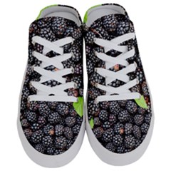 Blackberries-background-black-dark Half Slippers by Amaryn4rt