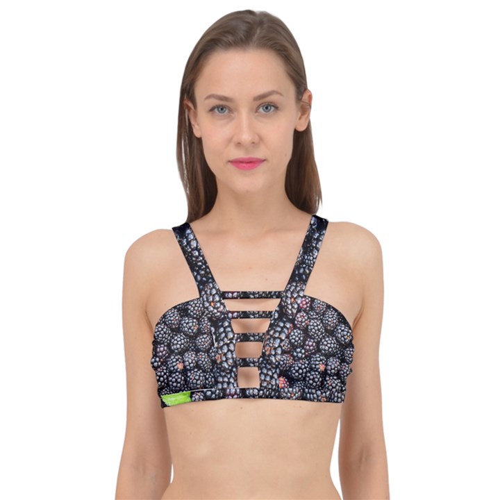 Blackberries-background-black-dark Cage Up Bikini Top