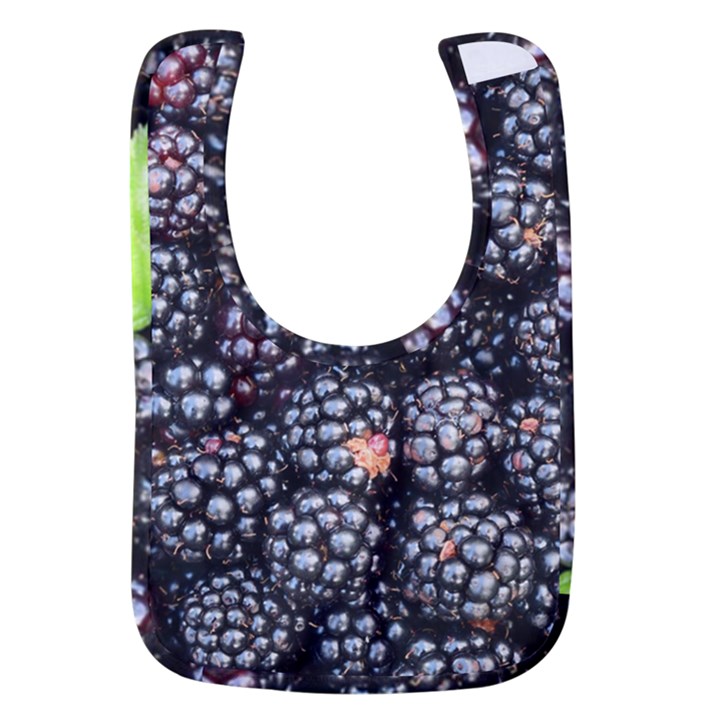 Blackberries-background-black-dark Baby Bib