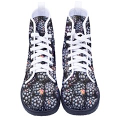 Blackberries-background-black-dark Men s High-top Canvas Sneakers