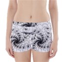 Fractal Black Spiral On White Boyleg Bikini Wrap Bottoms View1