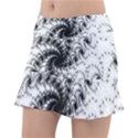 Fractal Black Spiral On White Classic Tennis Skirt View1