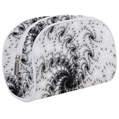 Fractal Black Spiral On White Make Up Case (medium) by Amaryn4rt