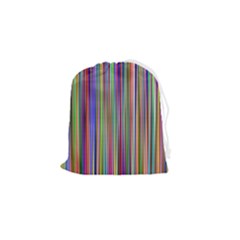 Striped-stripes-abstract-geometric Drawstring Pouch (small) by Amaryn4rt