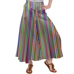 Striped-stripes-abstract-geometric Women s Satin Palazzo Pants by Amaryn4rt