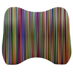 Striped-stripes-abstract-geometric Velour Head Support Cushion