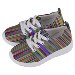 Striped-stripes-abstract-geometric Kids  Lightweight Sports Shoes by Amaryn4rt