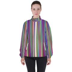 Striped-stripes-abstract-geometric Women s High Neck Windbreaker by Amaryn4rt