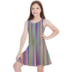 Striped-stripes-abstract-geometric Kids  Lightweight Sleeveless Dress by Amaryn4rt