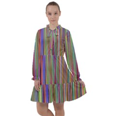 Striped-stripes-abstract-geometric All Frills Chiffon Dress by Amaryn4rt