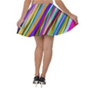 Multi-color Tangled Ribbons Background Wallpaper Velvet Skater Skirt View2