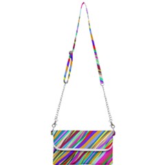 Multi-color Tangled Ribbons Background Wallpaper Mini Crossbody Handbag by Amaryn4rt