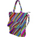 Multi-color Tangled Ribbons Background Wallpaper Shoulder Tote Bag View1