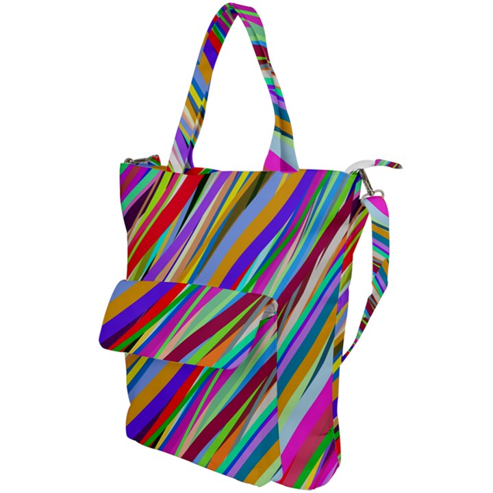 Multi-color Tangled Ribbons Background Wallpaper Shoulder Tote Bag