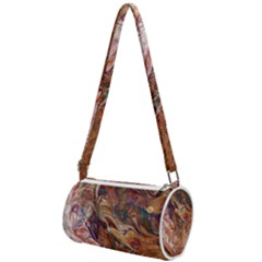 Brown Bronze Blend Mini Cylinder Bag by kaleidomarblingart