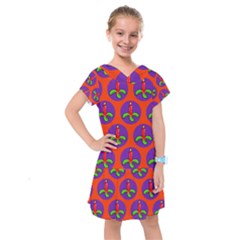 Christmas Candles Seamless Pattern Kids  Drop Waist Dress by Amaryn4rt