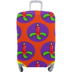 Christmas Candles Seamless Pattern Luggage Cover (large) by Amaryn4rt