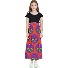 Christmas Candles Seamless Pattern Kids  Flared Maxi Skirt by Amaryn4rt