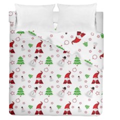 Santa Claus Snowman Christmas Xmas Duvet Cover Double Side (queen Size)