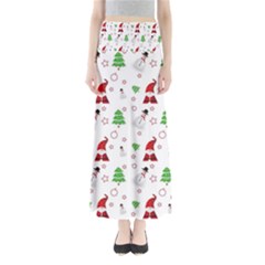 Santa Claus Snowman Christmas Xmas Full Length Maxi Skirt by Amaryn4rt