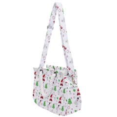 Santa Claus Snowman Christmas Xmas Rope Handles Shoulder Strap Bag by Amaryn4rt