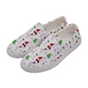 Santa Claus Snowman Christmas Xmas Women s Canvas Slip Ons View2