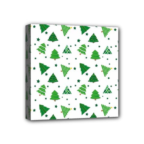 Christmas Trees Pattern Design Pattern Mini Canvas 4  X 4  (stretched) by Amaryn4rt