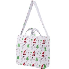 Santa Claus Snowman Christmas Xmas Square Shoulder Tote Bag