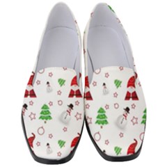 Santa Claus Snowman Christmas Xmas Women s Classic Loafer Heels by Amaryn4rt