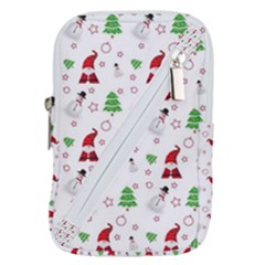 Santa Claus Snowman Christmas Xmas Belt Pouch Bag (large) by Amaryn4rt