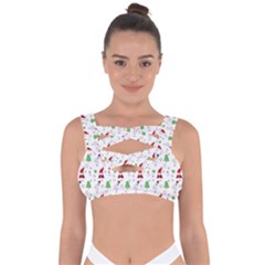 Santa Claus Snowman Christmas Xmas Bandaged Up Bikini Top by Amaryn4rt