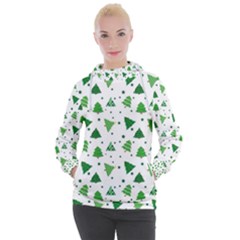 Christmas Trees Pattern Design Pattern Women s Hooded Pullover by Amaryn4rt