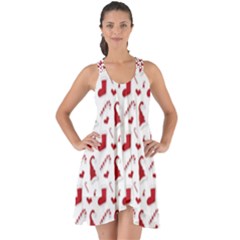 Christmas Template Advent Cap Show Some Back Chiffon Dress by Amaryn4rt