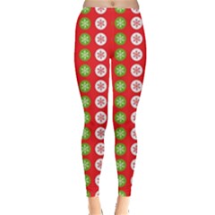 Festive Pattern Christmas Holiday Everyday Leggings  by Amaryn4rt